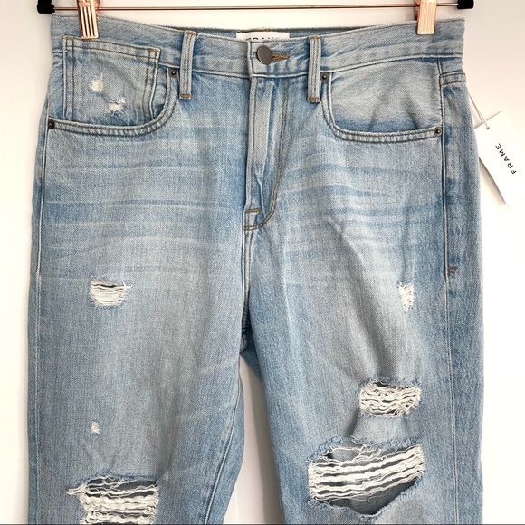 Cropped Loose Fit Umstandsjeans light wash